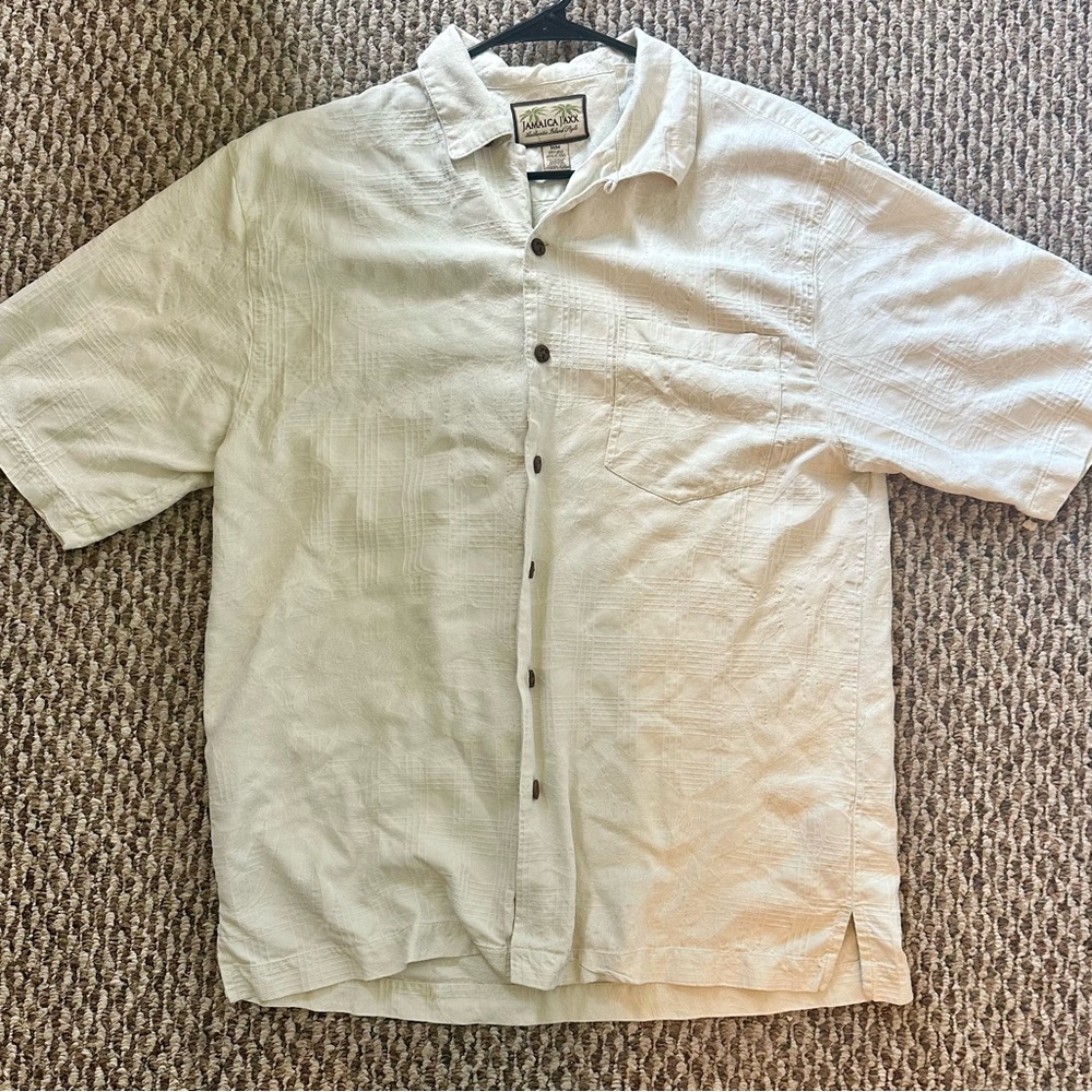Jamaica Jaxx Men's Cream Short Sleeve Shirt